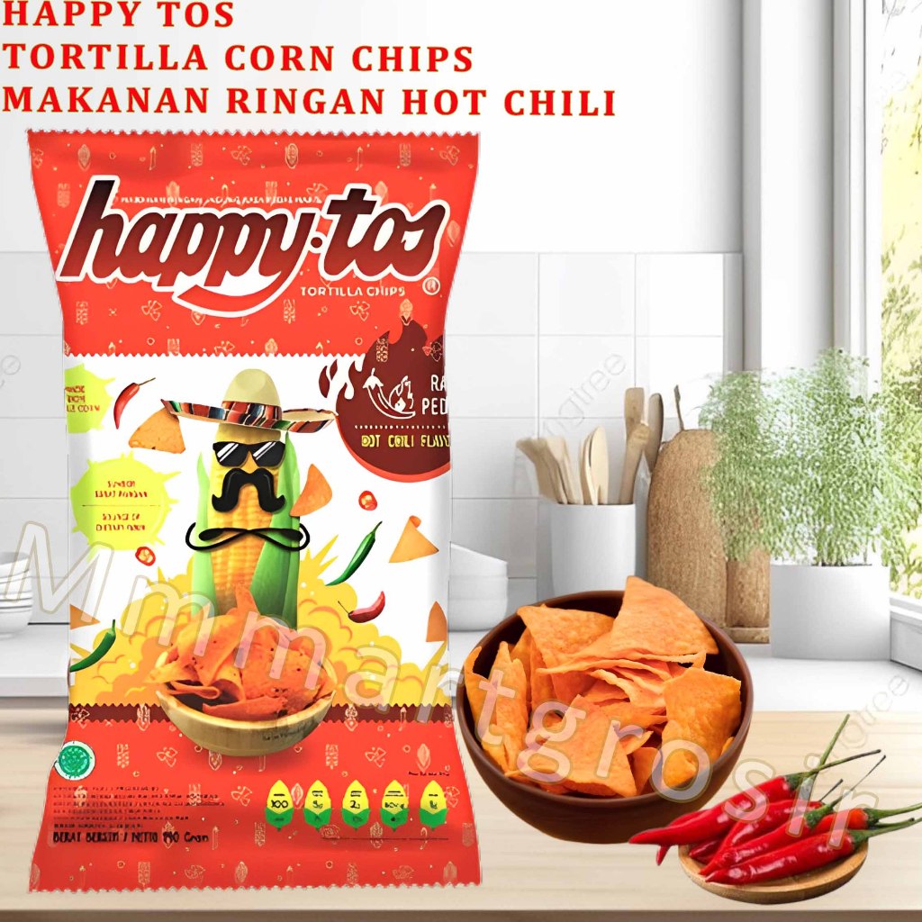 

Happy Toss / Makanan Ringan Rasa Hot Chili / Tortilla Corn Chips / 140gr