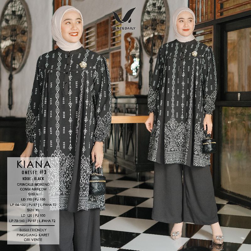 Vente daily setelan one set wanita jumbo kekinian kondangan kiana