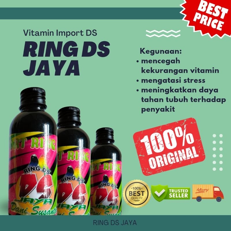 RING DS JAYA VITAMIN  IMPORT DS SERBUK UNTUK SEMUA JENIS BURUNG (MURAI, LOVEBIRD, KENARI DLL)  BIKIN
