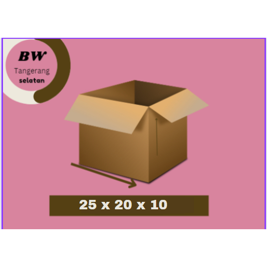 

Kardus Karton Box Polos Corrugated 25x20x10