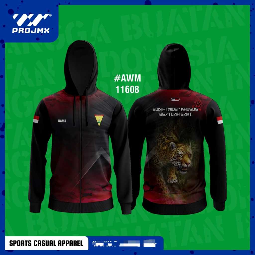 PROJMX - JAKET MILITER YONIF RAIDER TUAH SAKTI ( Bisa Custom )