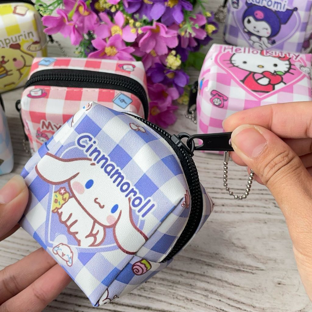 

POUCH KOIN KANVAS SANRIO tempat pensil pouch temurah lucu imut unik bisa COD paling oke keperluan sekolah anak import