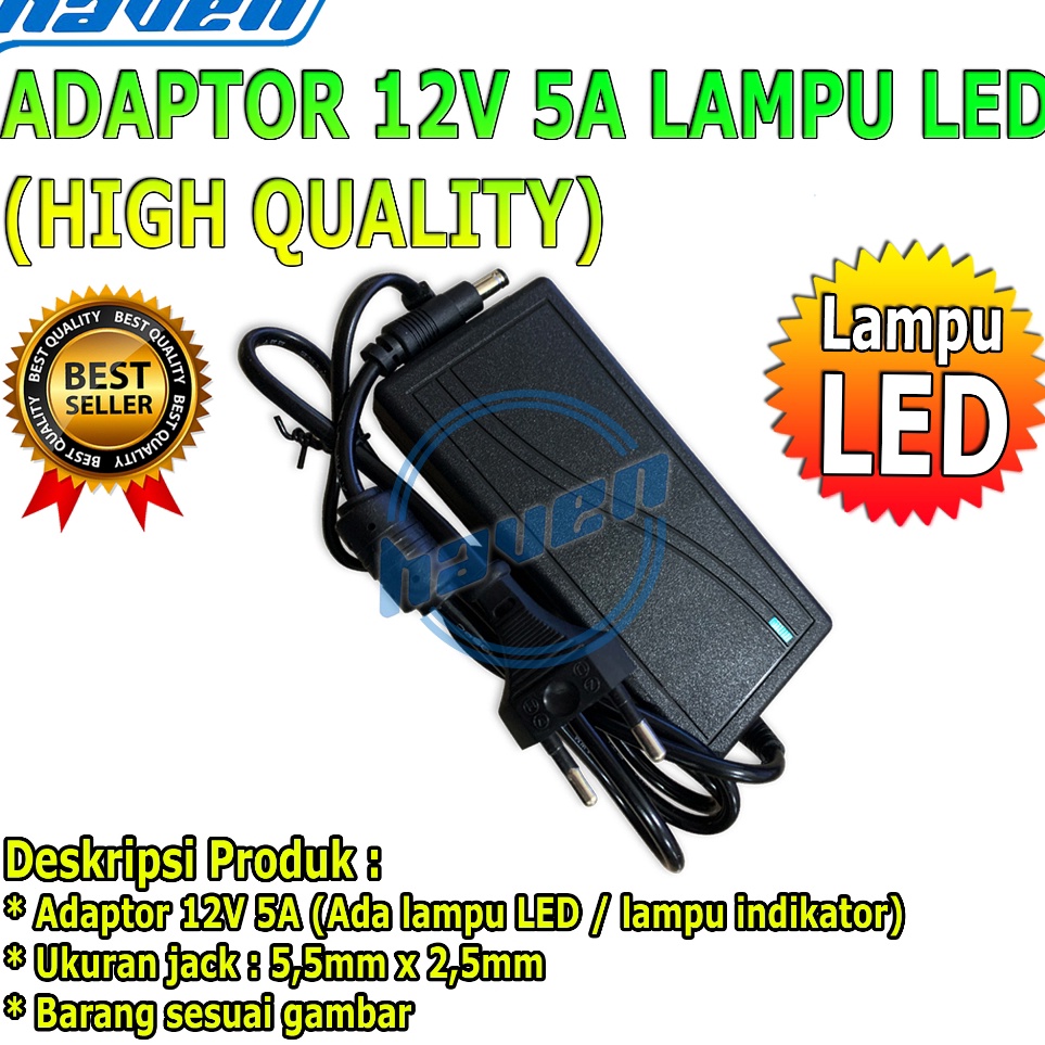 KODE K24D Adaptor 5a 12v Murni Switching Adaptor CCTV 12V 5A Adaptor CCTV 12V 5A