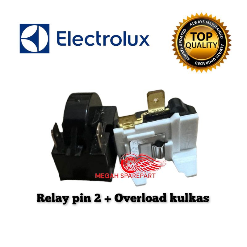 Relay 2 Pin+ PTC OVERLOAD KULKAS ELECTROLUX 1/2 PINTU