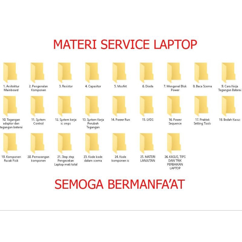 Video dan Materi servis laptop