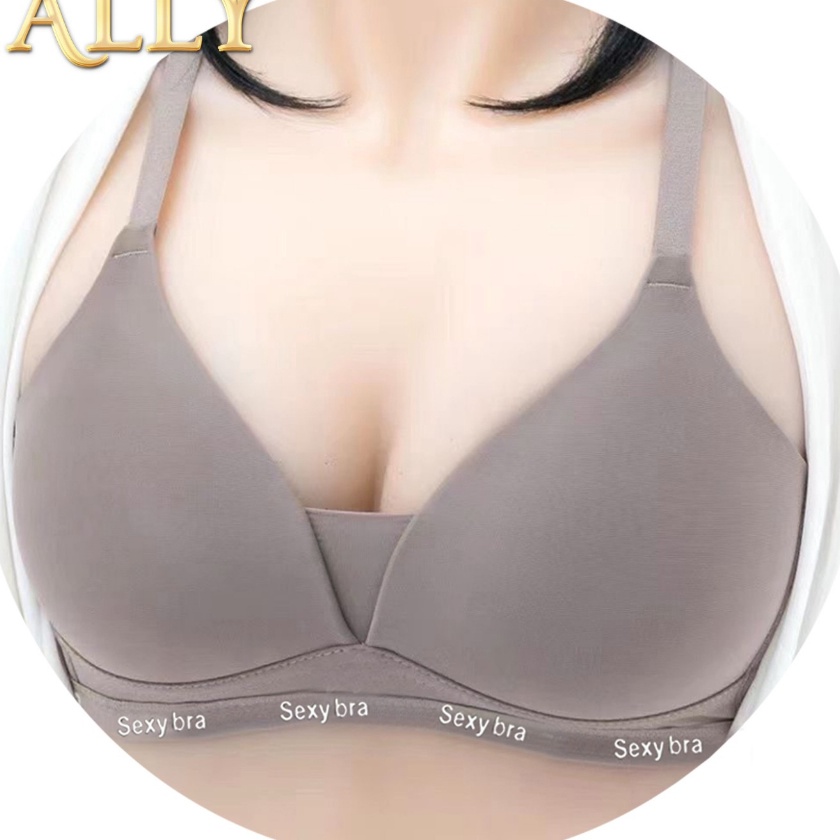 Price TALLY Bra Busa Tipis Tanpa Kawat Bahan Nylon Cup B Kait 3 Bh an Nyaman BH 722