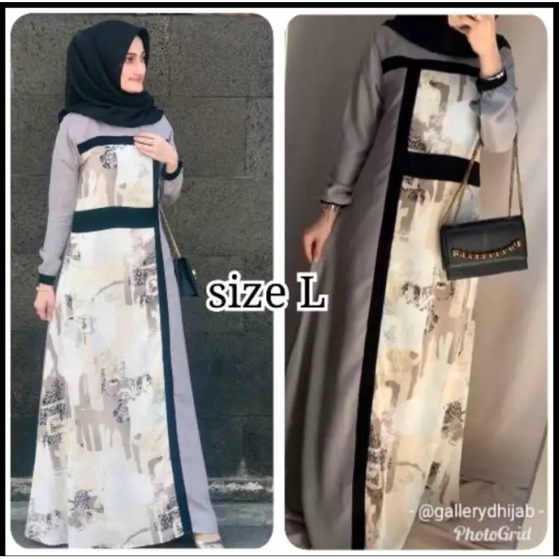 gamis Javina grey
