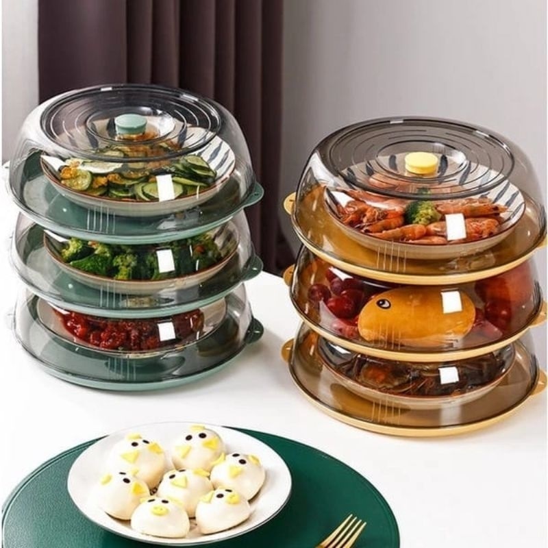 Mc Tudung Saji 4 Susun Kristal / Food Organizer Bpa Tudung Saji Premium Penutup Makanan