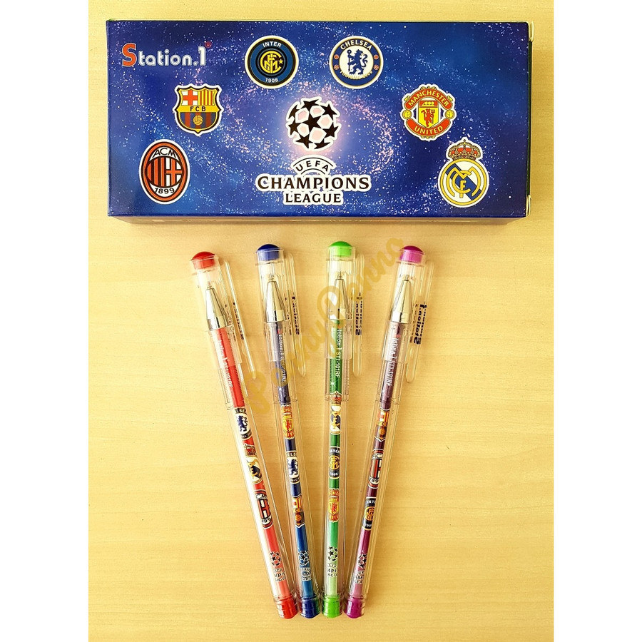 

Pulpen Gel Motif Sepak Bola Champions League / Pulpen Gel Merek Station / CNX-8808 / Youmei