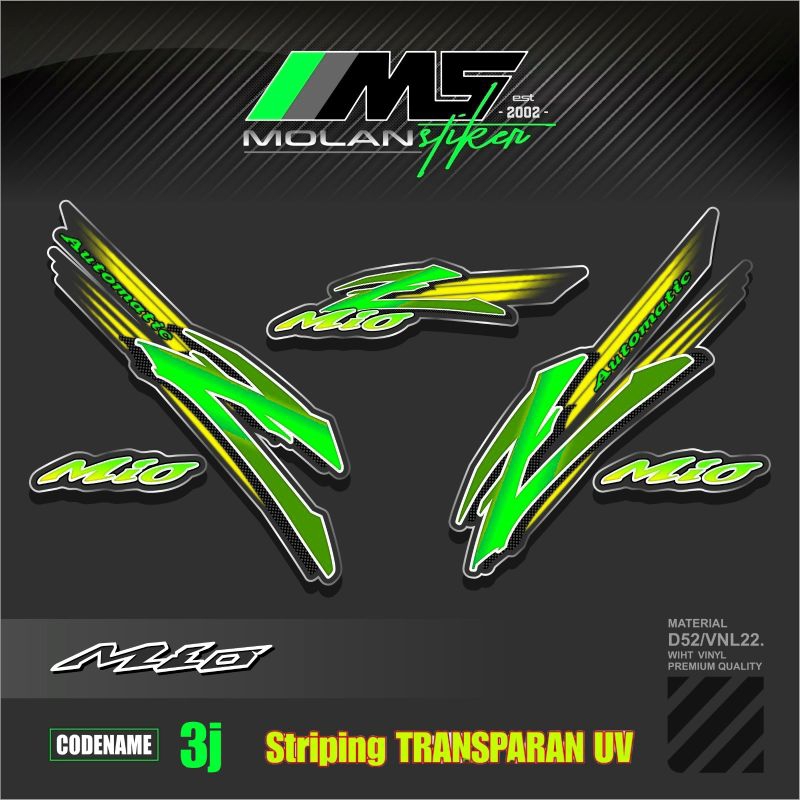 Decal Sticker Striping Variasi Transparan Uv Mio Z Mio Sporty Z Mio Smile Mio Garnis Mio Amore Mio Z