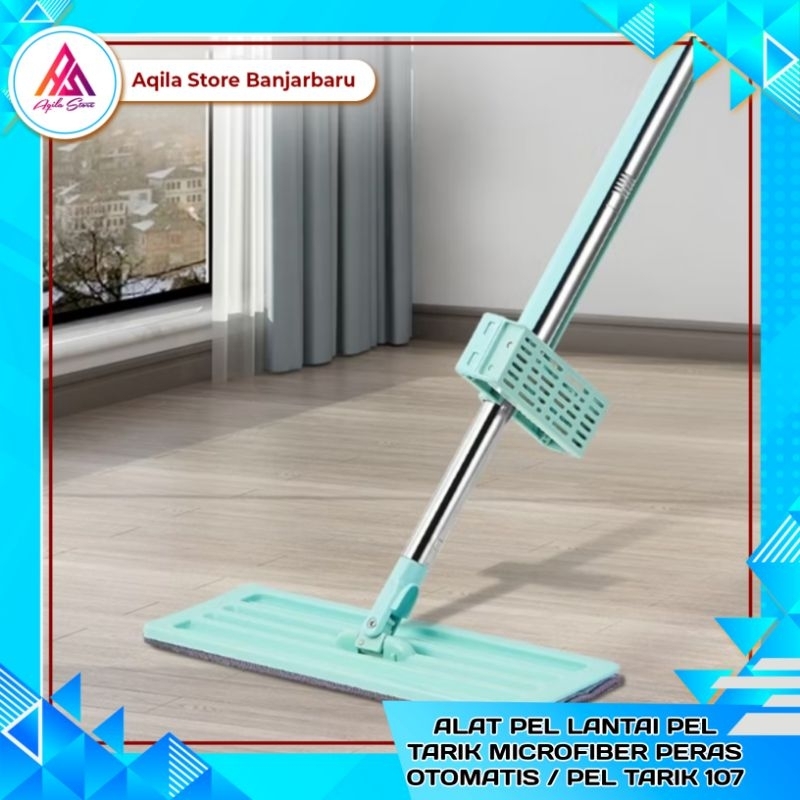 Alat Pel Lantai Pel Tarik Microfiber Peras Otomatis / Pel Tarik 107 / Ultra Mop Lantai Tarik Peras