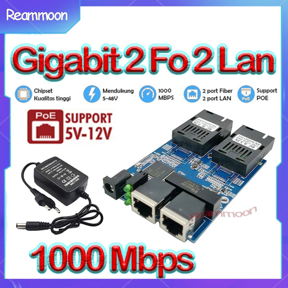 KODE B29H POEConverter Gigabit 2 Fo 2 LAN Media Converter 2 Fo Gigabit 2G2E PCB Htb Gigabit Htb 2 Fo