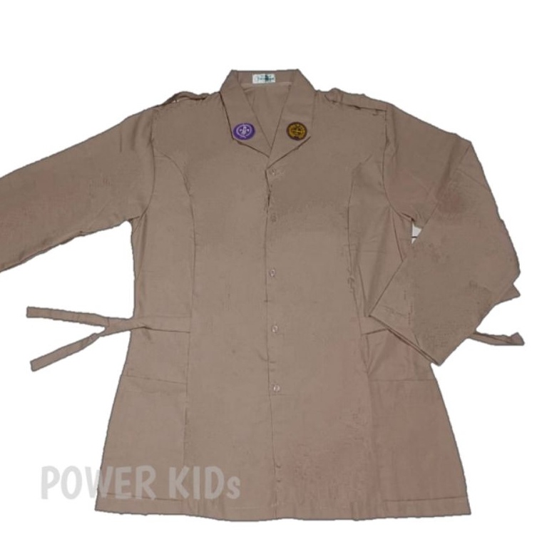 KODE T33J Baju seragam pramuka putri pakai tali