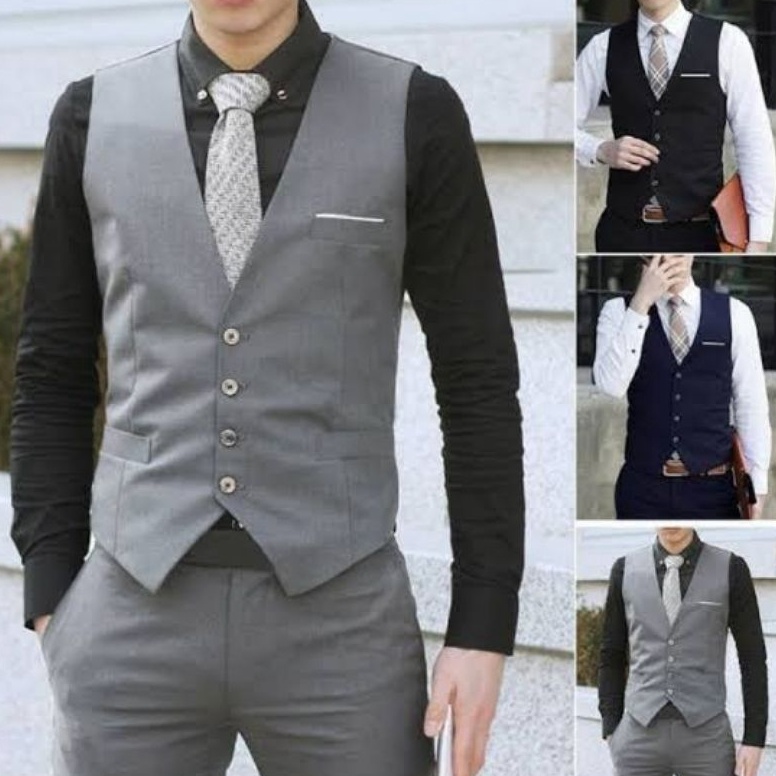 KODE R32X Vest Pria  Rompi Dalaman Jas Pria