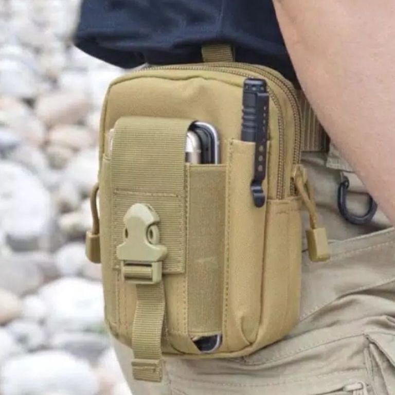 KODE B35N Tas Pinggang Hp Pria Import Waistbag Waist Bag Tactical Army Tempat smartphone dan Dompet