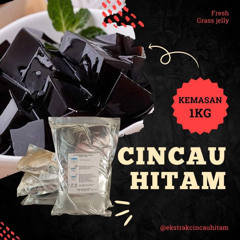

Janggelan Cincau Hitam Kemasan Alumunium Malang Kemasan 1kg/1000 gram