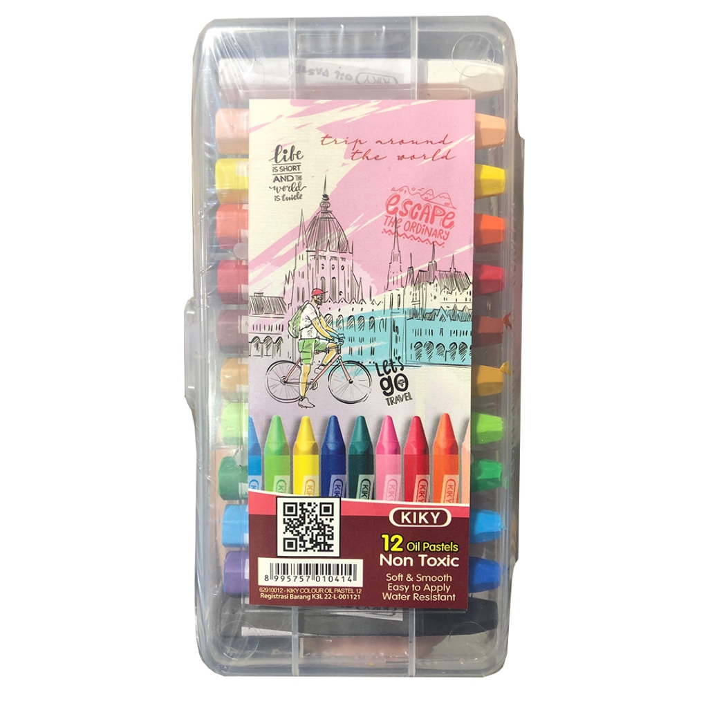 

Caryon Oil Pastel 12 Colors KIKY / Krayon Minyak 12 Warna KIKY / Karyon Mewarnai