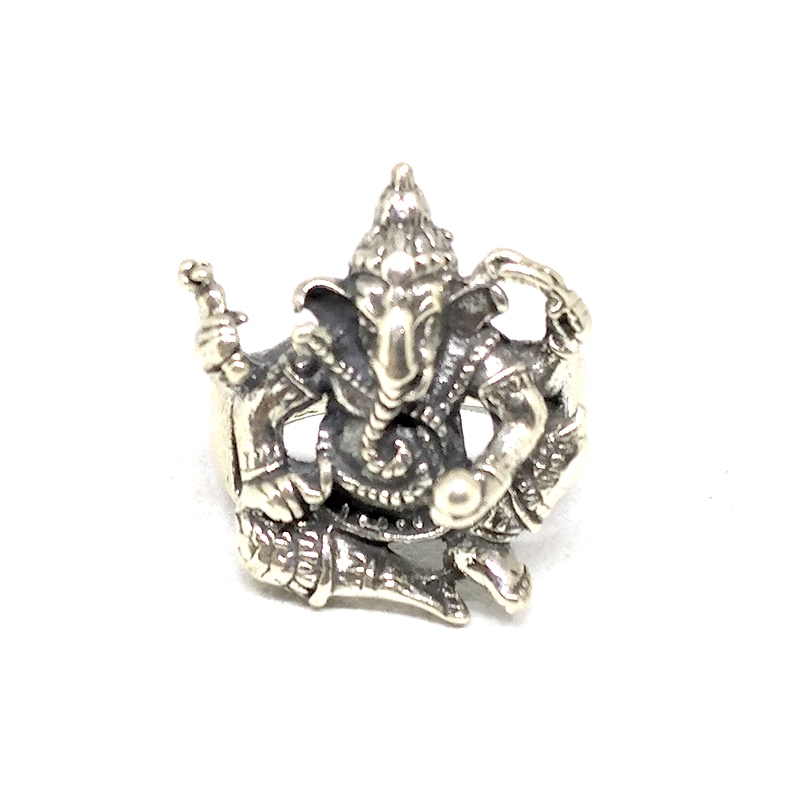 Cincin Ring Perak Silver Dewa Ganesha Asli 925 Unik Elegan Pria Laki Wanita