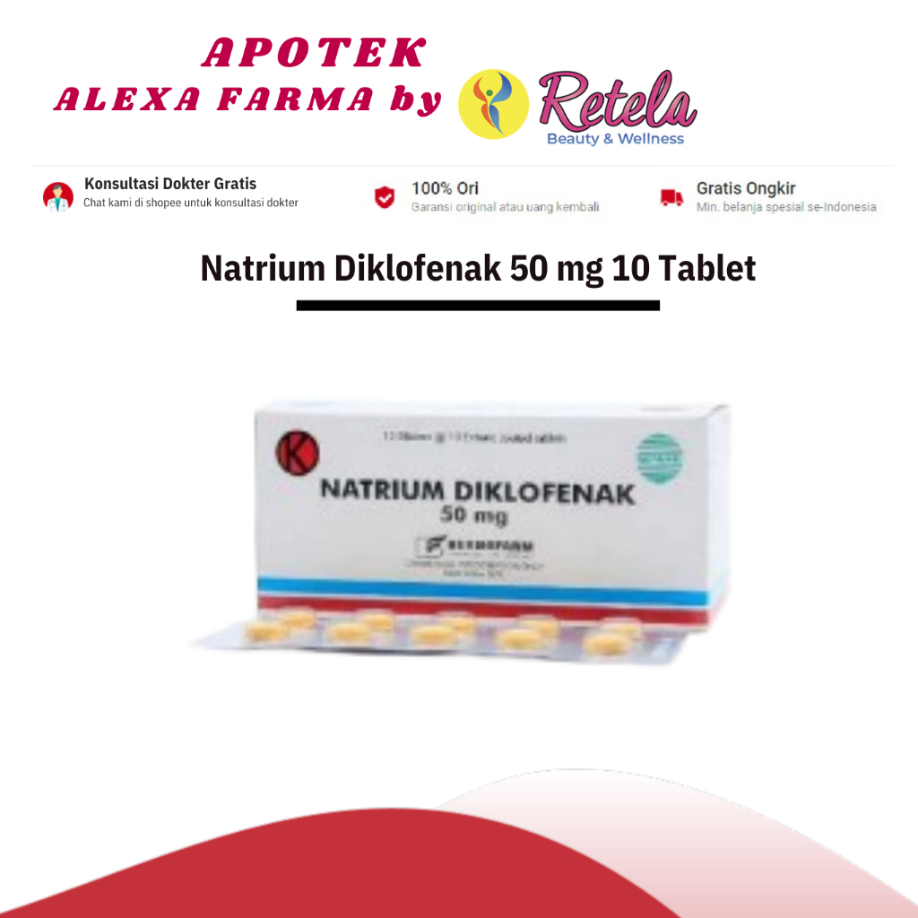 Natrium Diklofenak 50 mg 10 Tablet