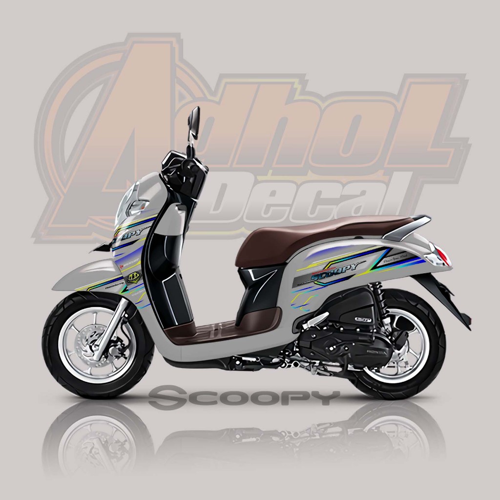 STICKER STRIPING VARIASI SCOOPY | STRIPING HONDA SCOOPY 2017 2018 2019 2020 SIMPLE MOTIF 032