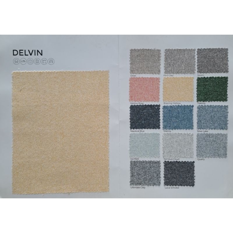 DELVIN : Regency Kain Fabric Tebal PVC Polyester - Bahan Sofa Furniture Kain sofa