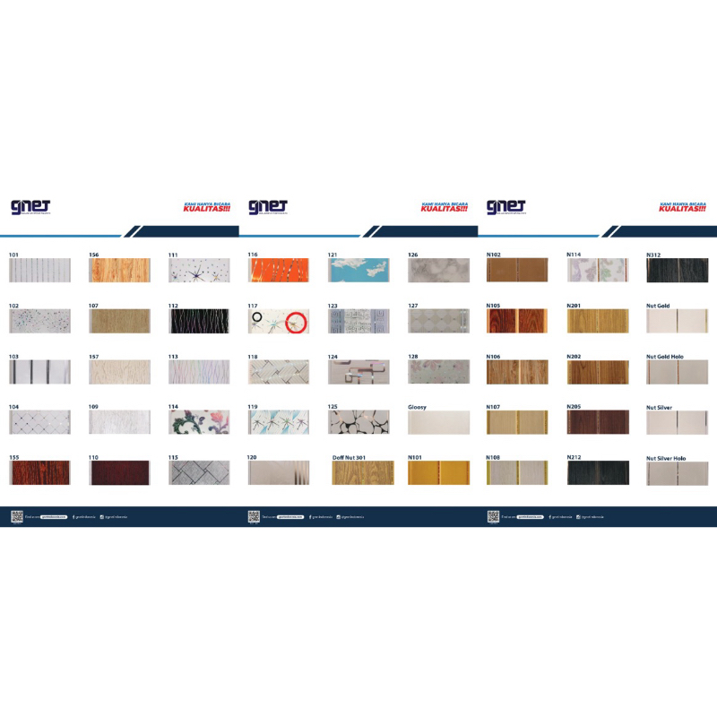 plafon pcv merk GNet area batam 20cm 4mtr dan 6 mtr area batam