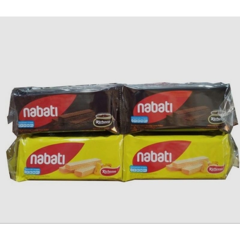 

Nabati wafer kemasan renceng rasa richeese & richoco 17gram x10pcs