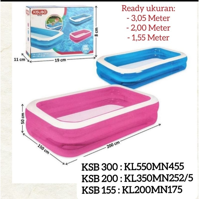 Kolam Renang Anak Jumbo Kolam Renang Anak Karet Tiup Bahan Tebal / Mainan kolam renang kisubo