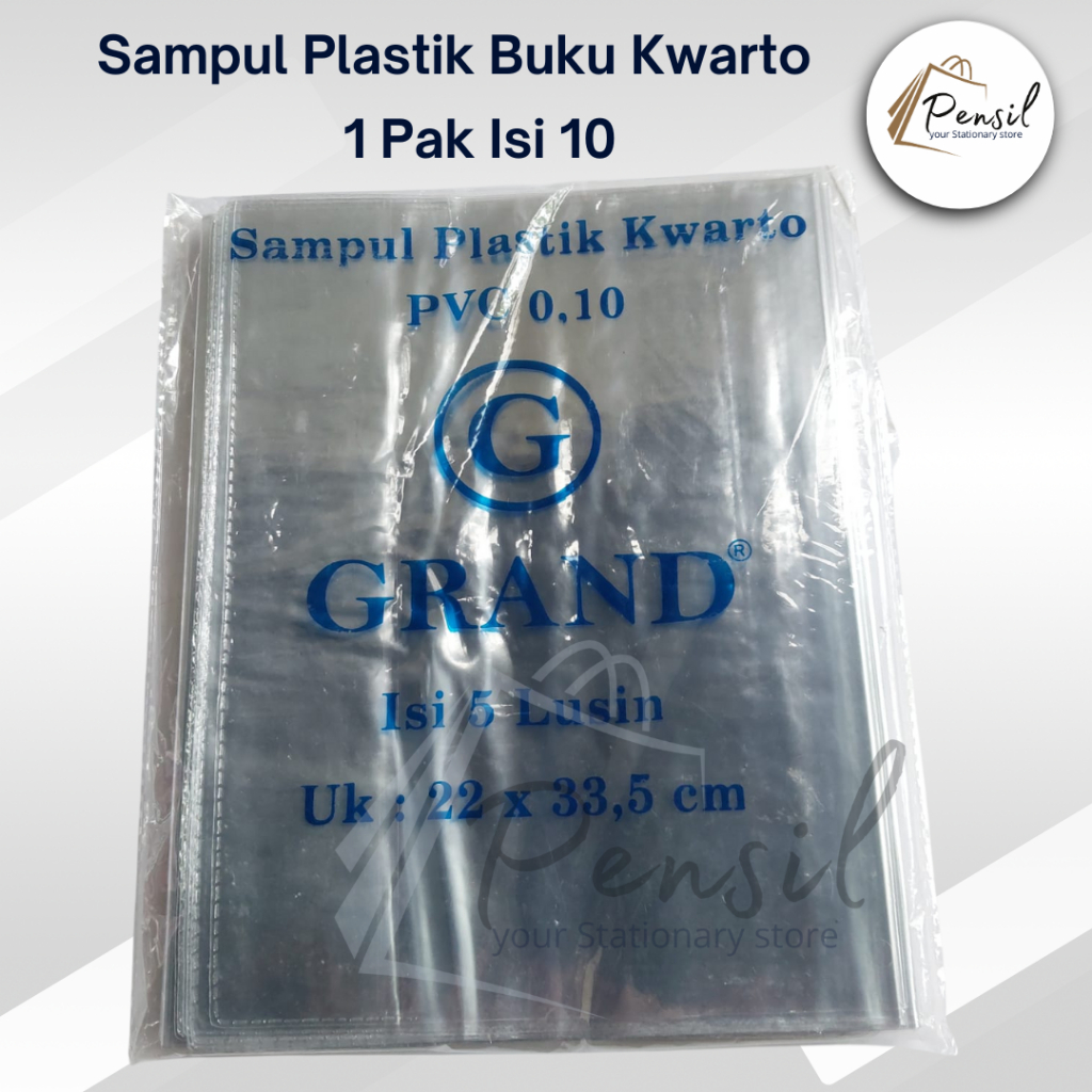 

Sampul Buku Plastik Ukuran Kwarto (1 Pak Isi 10)