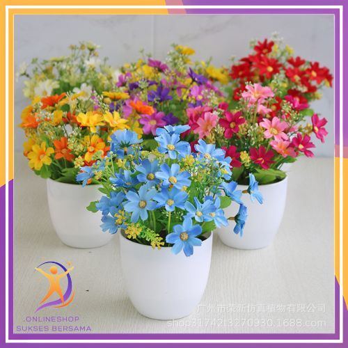 OSB Ornamen Pot Tanaman Bunga seruni Dekorasi Tanaman Hias Tanaman Plastik Pot Bunga Hias BUNGA