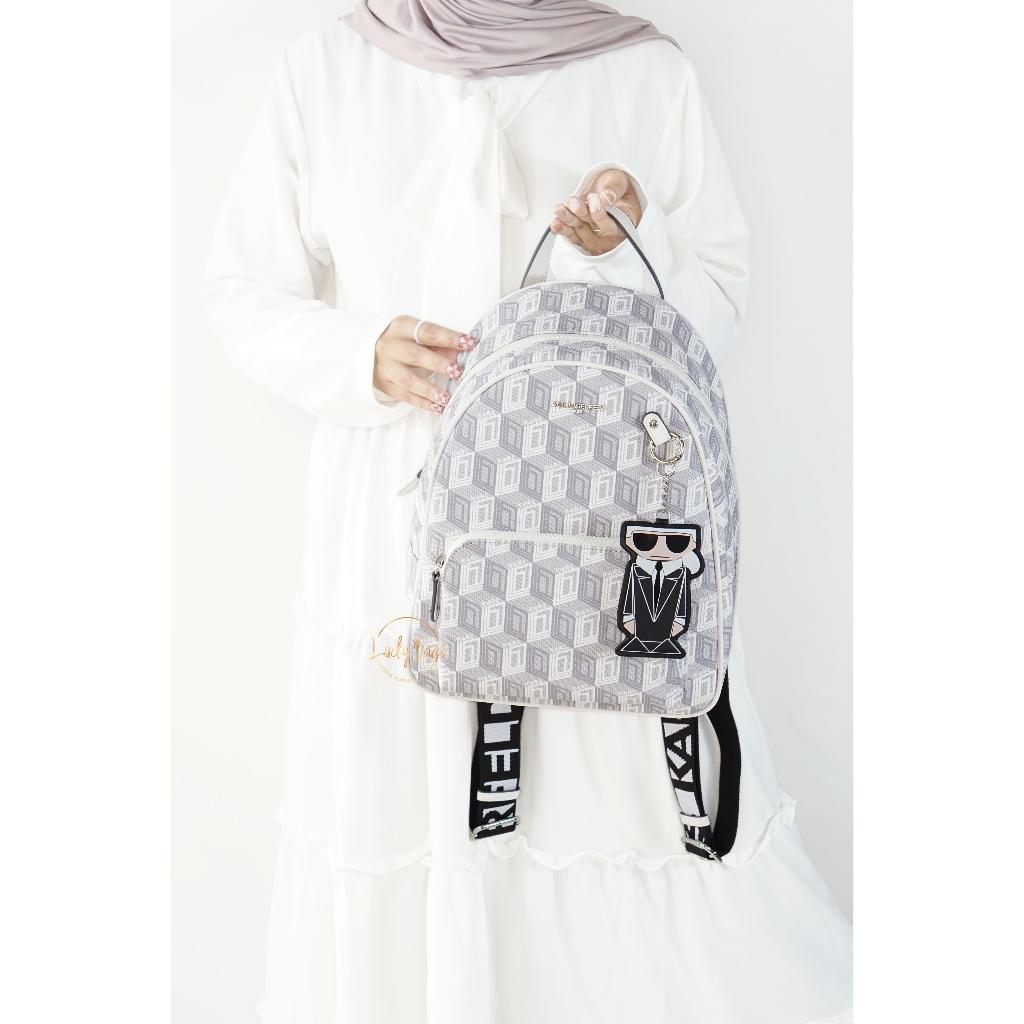 Karl lagerfeld backpack white/grey (authentic/original)