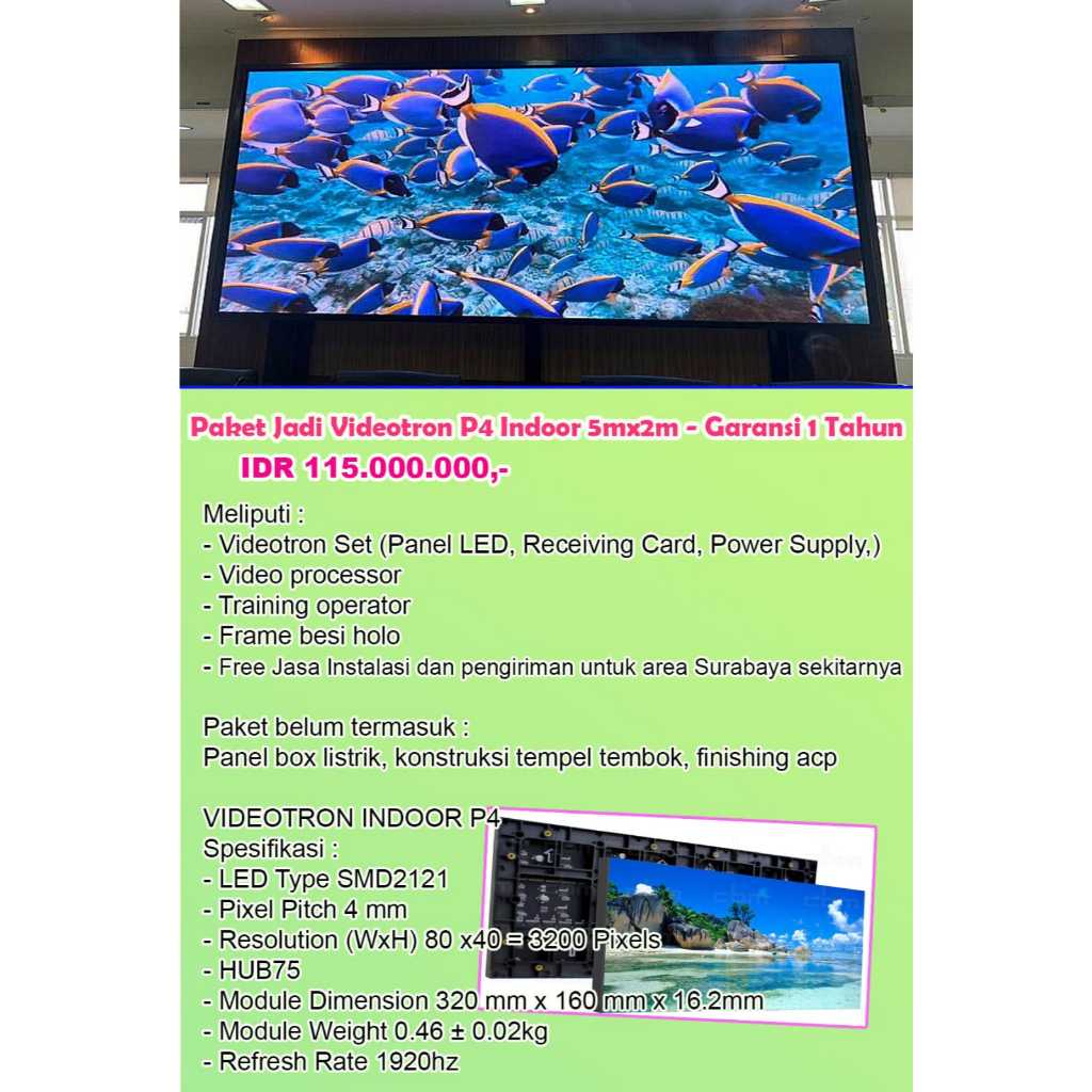 VIDEOTRON P4 INDOOR 5MX2M