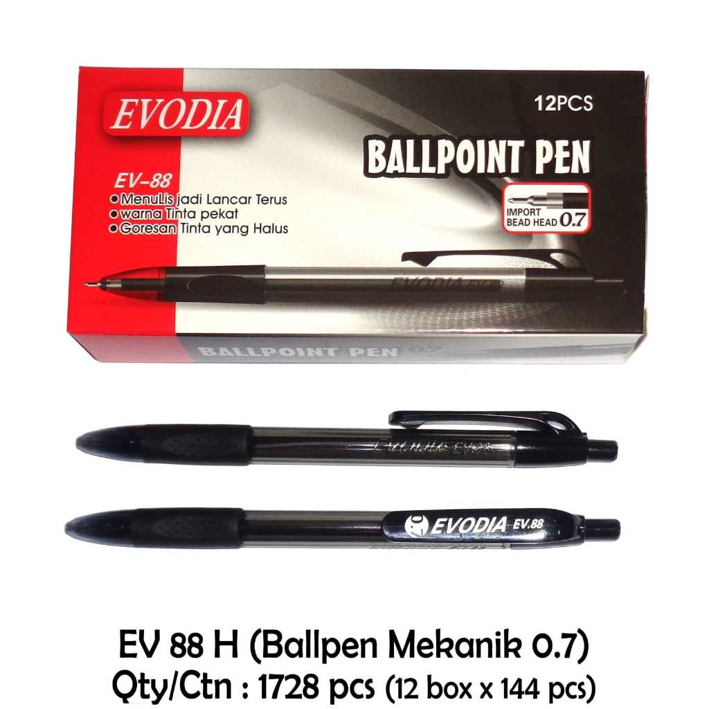 

Pulpen Evodia / Pulpen Mekanik / Pulpen Cetek 1 Lusin
