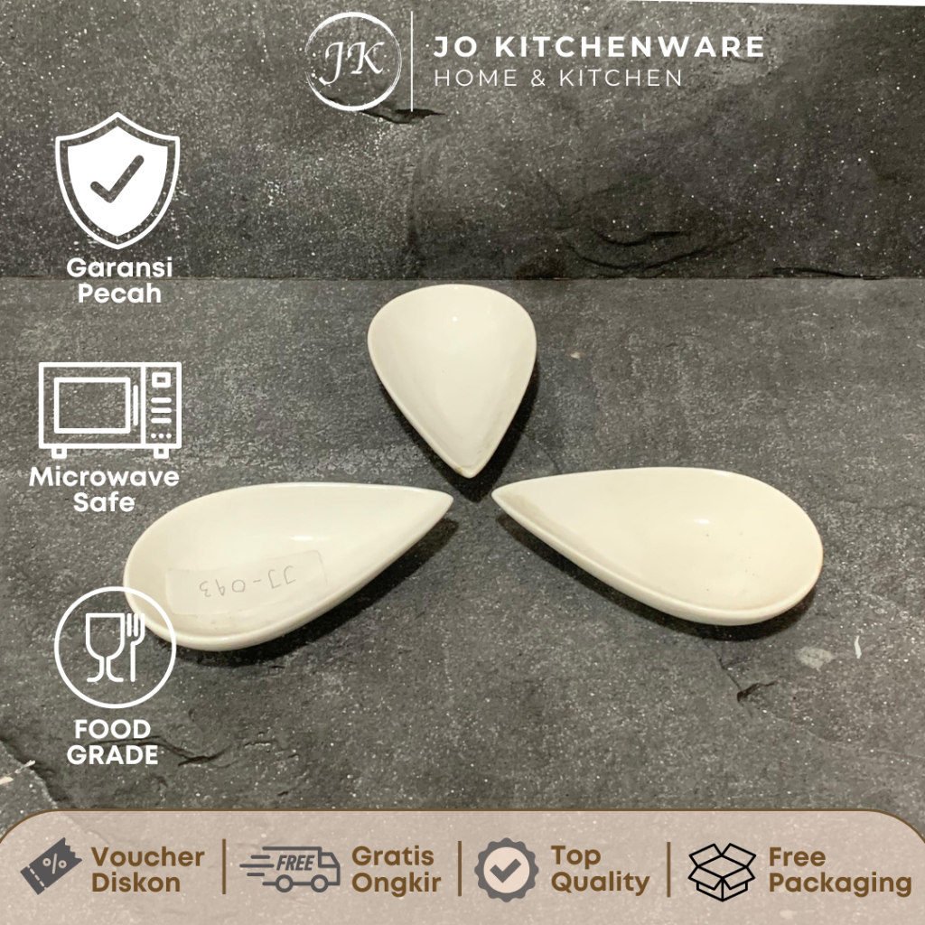 Lepek kecil keramik ukuran 11 x 6cm / lepek kecil unik serbaguna SET 3 PCS JJ043
