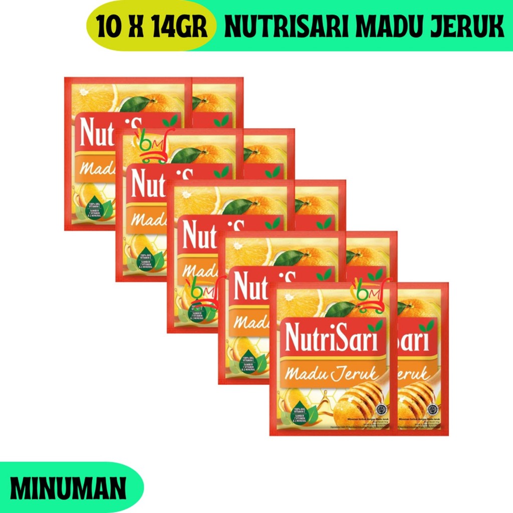 

NutriSari Madu Jeruk Minuman Serbuk Rasa Madu Jeruk Segar Nikmat