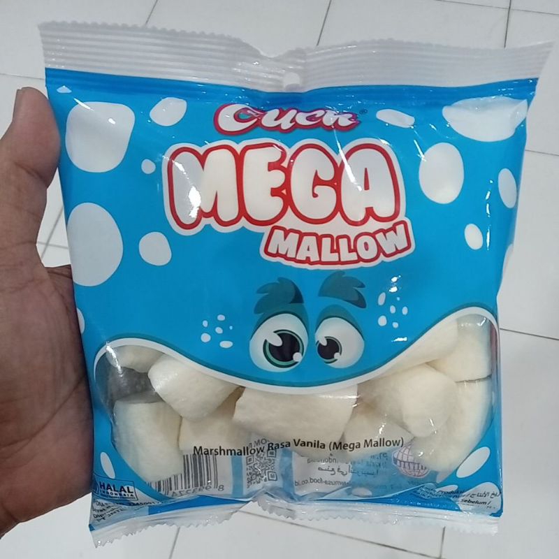 

Cucu Mega Mallow Marshmallow Rasa Vanila 120 gram