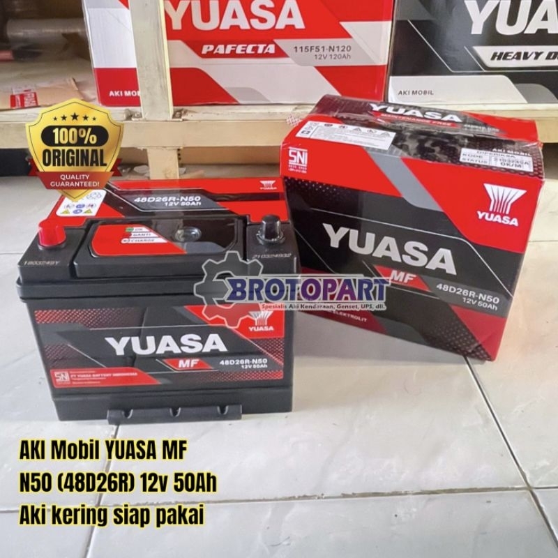 Aki Kering Mobil Mitsubishi Colt Diesel, Fuso, Truk Bus Accu Yuasa N50