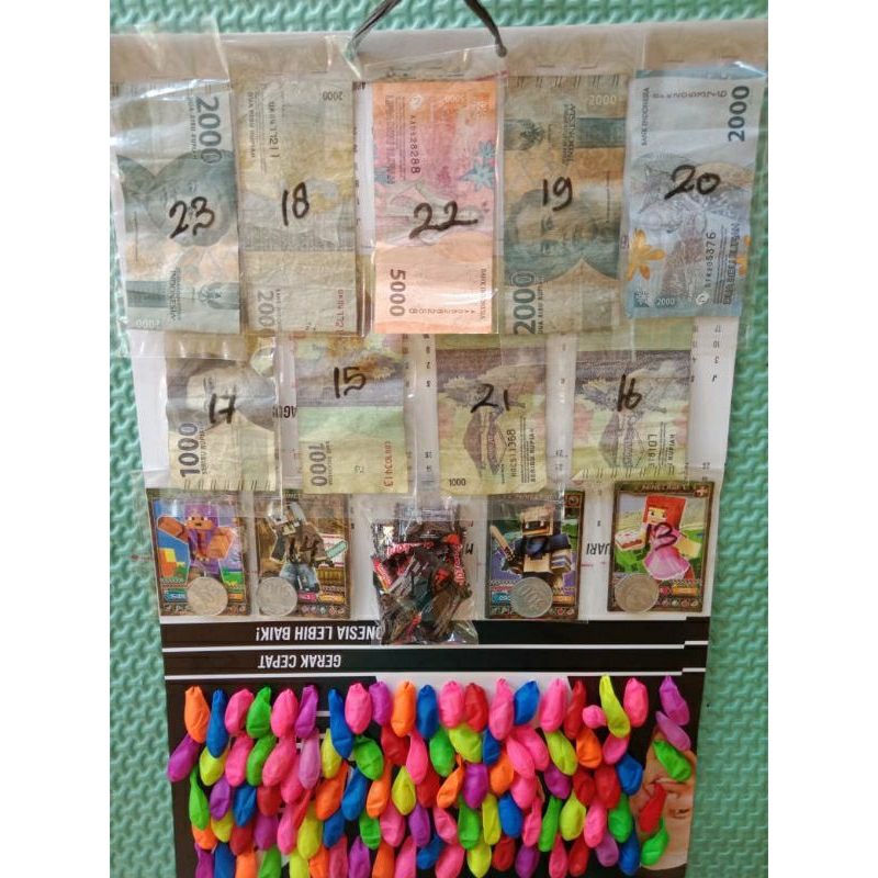 cabutan balon berhadiah 100pcs