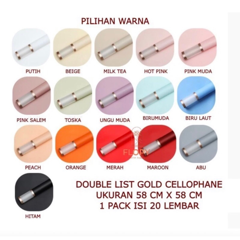 

Ralagift - TRANSPARENT FRAME GOLD LINE FLOWER WRAPPING CELLOPHANE WATERPROOF KERTAS BUKET BUNGA BUNGKUS KEKINIAN TERBAIK