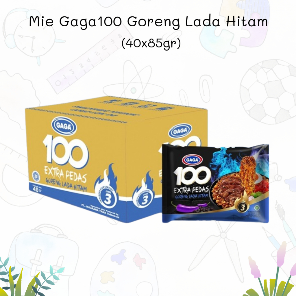 

Mie Gaga100 Goreng Lada Hitam 40x75gr (1Karton)