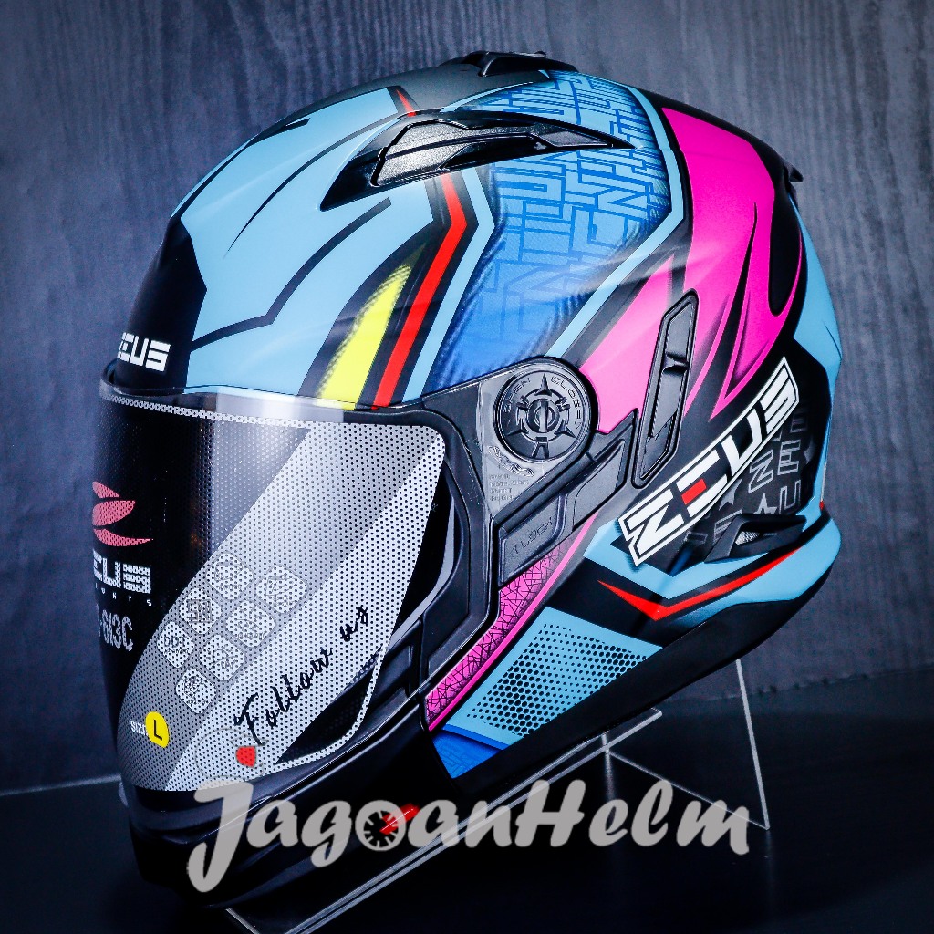 ZEUS HELM ZS613C AJ11 MODULAR | MATT BLACK BLUE | ZS613 C MUZZLE