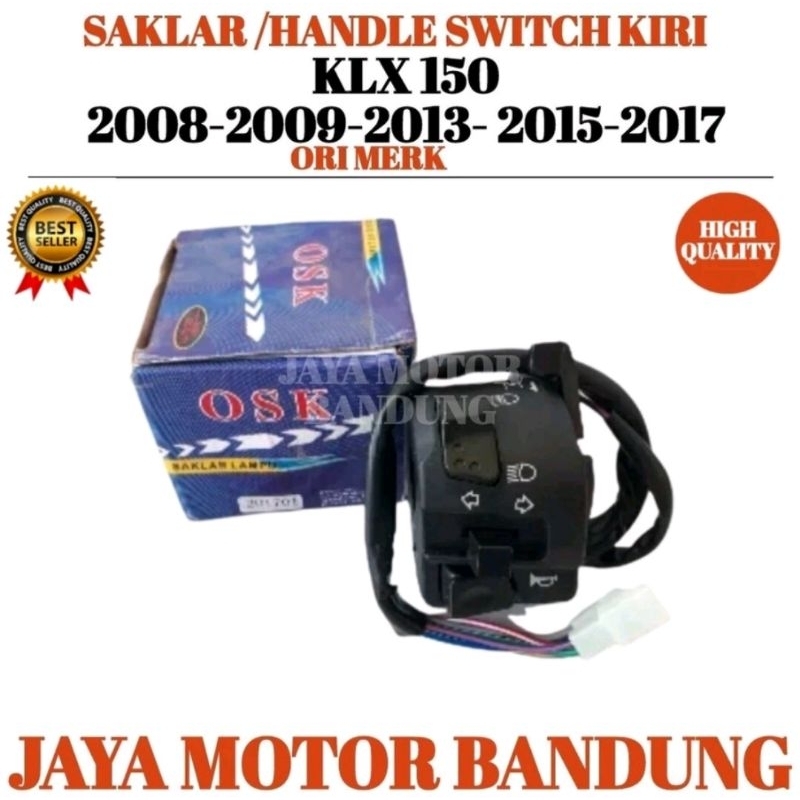SAKLAR LAMPU KIRI KLX 150 2009 2015 SAKELAR MOTOR KAWASAKI KLX 150 L KLX 150S  ORI OSK/BINA/JW/MOKIN