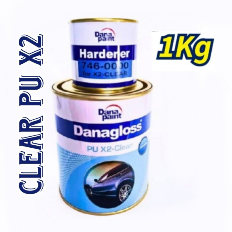 Cat Danagloss Clear PU X2 1Kg Klir Clir Pernis Vernis Anti Gores Dana Paint