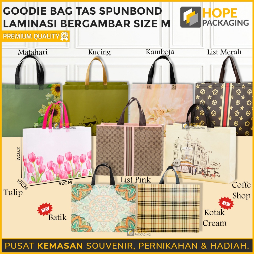 

MURRRMERRR Goodie Bag Laminasi Mix Size M 32x1x27cm Tas Paper Bag Premium Goodie Bag Kantong Hampers Shopping Bag Besar Tas Belanja