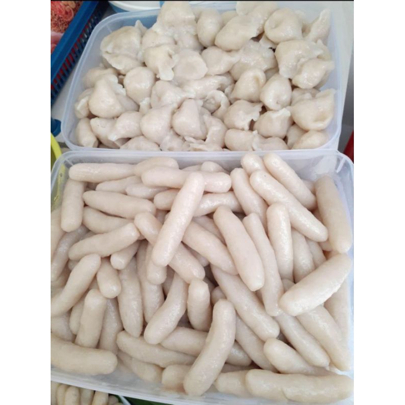 

pempek ikan gabus kecil isi 100mix