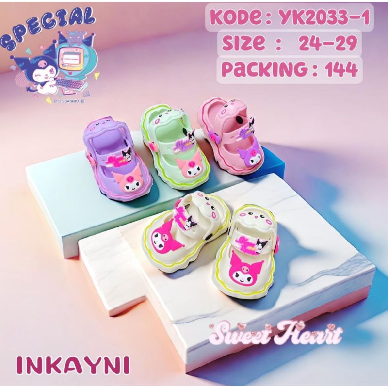 Sandal Anak Cewek Balita Bayi Kuromi Terbaru Inkayni 2033