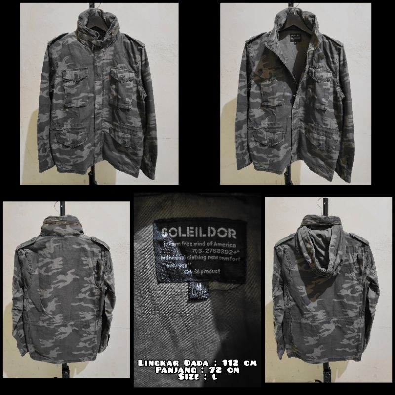 Jaket Parka Tactikal M65 Camo Second Original.