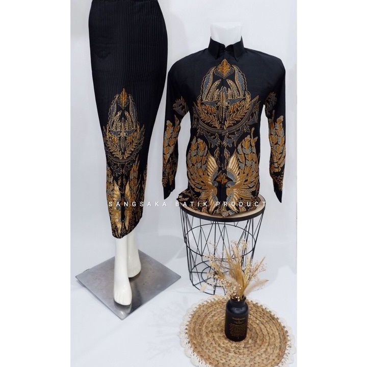 Ekstra SET BATIK COUPLE  ROK SET BATIK  BATIK COUPLE ROK  BATIK LENGAN PANJANG