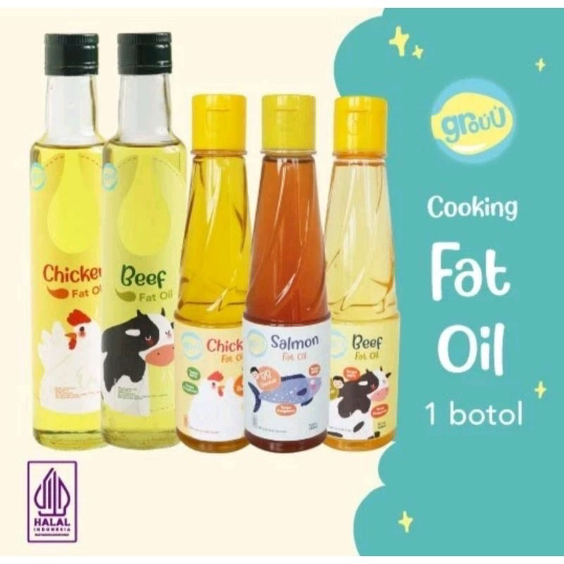 

Grouu - Fat Oil / Minyak Lemak - MPASI BB Booster (Lemak Ayam, Lemak Sapi , Minyak Kelapa, Chicken Fat, Beef Fat, Coconut Oil)