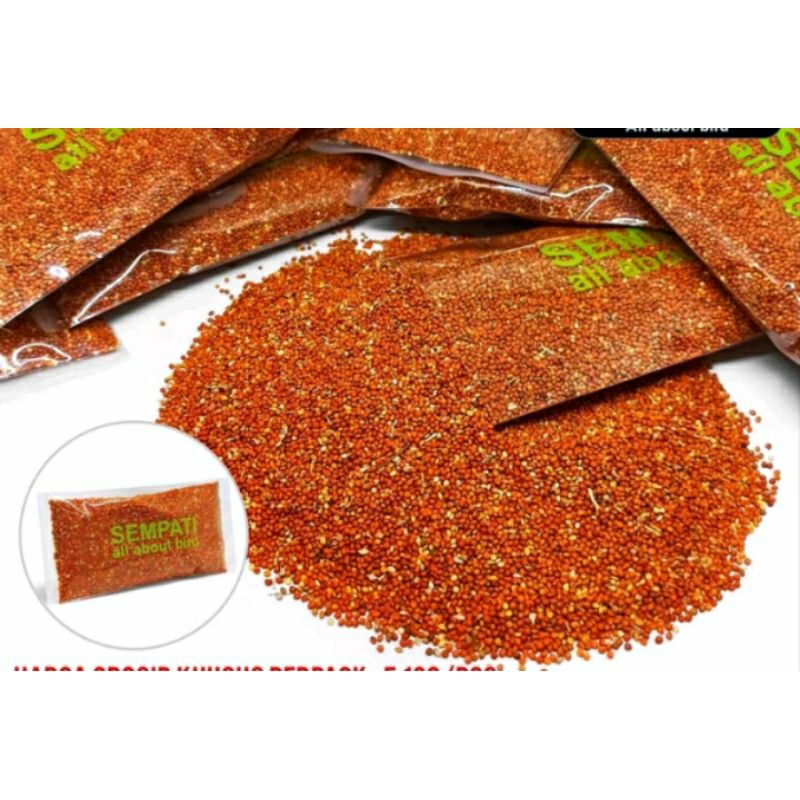 Milet Merah Bijian Pakan Burung Bersih